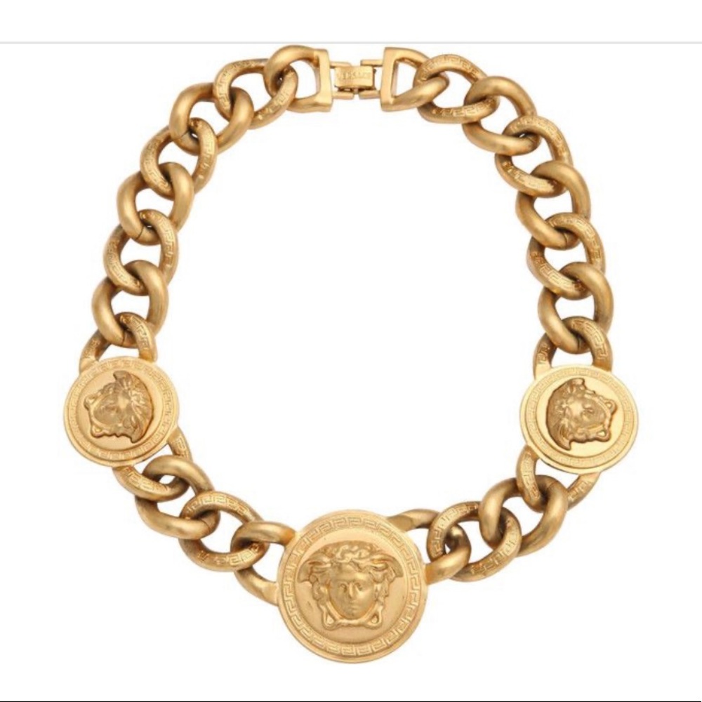 Versace 3 pendant Medusa choker